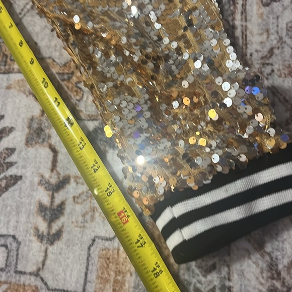 Sequin Bomber Varsity Zip-Up Jacket Women Sz XXL 20-22 - Picture 10 of 10